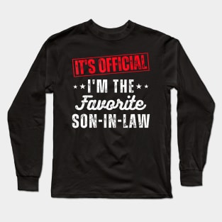 It'S Official I'M The Favorite Son-In-Law From Mother-In-Law Long Sleeve T-Shirt